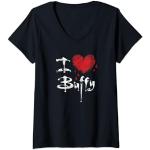 Buffy the Vampire Slayer I Love Buffy T-Shirt mit V-Ausschnitt
