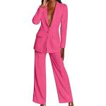 Pinke Unifarbene Business Damenhosenanzüge Größe M 2-teilig für den für den Sommer 