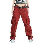 Rote Unifarbene Atmungsaktive Freizeithosen für Damen Größe 3 XL 