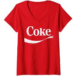 Damen Coca-Cola Vintage White Coke Logo T-Shirt mi