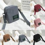 Braune Retro Quadratische Messenger Bags & Kuriertaschen mit Reißverschluss aus Samt mit Handyfach für Damen mini 