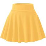 Gelbe Unifarbene Skater Mini Festliche Röcke für Damen Größe M für Partys für den für den Sommer 