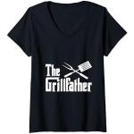 Damen Der Grillfather T-Shirt mit V-Ausschnitt