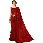 Braune Saris mit Pailletten für Damen Einheitsgröße zur Hochzeit 