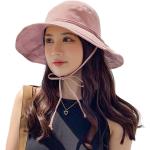Rosa Unifarbene Fischerhüte aus Stroh 58 für Damen für den für den Sommer 