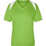 Damen Funktions-Laufshirt "JN396" -James & Nicholson® lime-green/white M