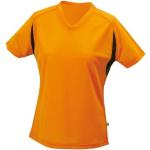 Damen Funktions-Laufshirt "JN396" -James & Nicholson® orange/white M