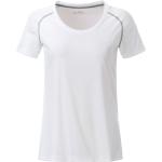 Silberne Sportliche T-Shirts aus Polyester für Damen Größe XS 