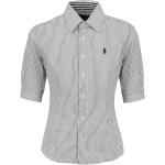 Weiße Kurzärmelige Ralph Lauren Hemdblusen mit Knopf für Damen für den für den Frühling 