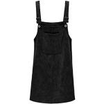 Schwarze Ärmellose Mini Minikleider & kurze Kleider aus Cord für Damen Größe XL für Partys für den für den Herbst 