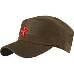 Khakifarbene Sterne Vintage morefaz Army-Caps für Herren Größe L 