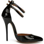Schwarze Elegante High Heels & Stiletto-Pumps mit Pailletten aus PU für Damen Größe 45 