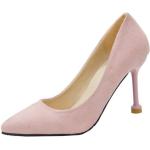 Pinke Casual Spitze Pfennigabsatz High Heels & Stiletto-Pumps aus Veloursleder leicht für Damen Größe 36 für den für den Frühling 