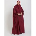Bordeauxrote Hijabs aus Satin für Damen Einheitsgröße 