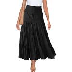 Schwarze Casual Maxiröcke aus Polyester für Damen Größe M für Partys für den für den Sommer 