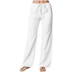 Weiße Unifarbene Business Business-Hosen mit Reißverschluss aus Flanell für Damen Größe 4 XL für Partys für den für den Sommer 