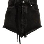 Schwarze Lack-Optik Maison Martin Margiela Jeans-Shorts aus Denim für Damen Größe M 