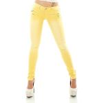 Gelbe Slim Fit Jeans aus Denim für Damen Größe XS 