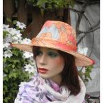Bunte Blumenmuster Jago Anlasshüte aus Stroh 58 für Damen Größe 3 XL für den für den Sommer 