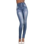 Blaue Vintage Slim Fit Jeans aus Denim für Damen Größe XL für den für den Sommer 
