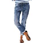 Hellblaue Casual Ripped Jeans & Zerrissene Jeans aus Denim für Damen Größe XXL 