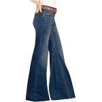 Dunkelblaue Vintage Ripped Jeans & Zerrissene Jeans aus Denim für Damen Größe XXL für den für den Sommer 