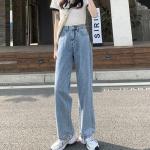 Schwarze Loose Fit High Waist Jeans aus Denim Handwäsche für Damen Größe XXL für den für den Sommer 