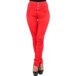 Rote Stretch-Jeans aus Denim für Damen Größe S 