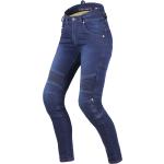 Blaue Slim Fit Jeans aus Baumwolle für Damen Größe XS Weite 24, Länge 32 