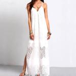 Weiße Sexy Ärmellose Sommerkleider aus Polyester für Damen Größe 5 XL Große Größen für den für den Sommer 