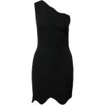 Reduzierte Schwarze Ärmellose Trendyol Mini One Shoulder Kurze Cocktailkleider mit Reißverschluss aus Polyester enganliegend für Damen Größe S 