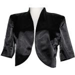 Schwarze Elegante Kurzärmelige Ashley Brooke Mini Kurzjacken & Cropped-Jackets für Damen Größe L 