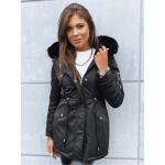 Reduzierte Dunkelbraune dstreet Jacken mit Fellkapuze aus Nylon für Damen für den für den Winter 