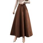 Reduzierte Braune Karo Vintage Maxiröcke aus Wolle für Damen Größe M für Partys für den für den Winter 