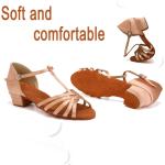 Braune Salsa Schuhe mit Schnalle aus Veloursleder für Damen Größe 41 mit Absatzhöhe 3cm bis 5cm 