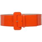 Orange Unifarbene Elegante Ledergürtel aus Leder für Damen Größe L 