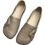 Kamelbraune Runde Orthopädische Schuhe leicht für Damen Größe 40 