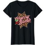 Schwarze Animal-Print Pin Up T-Shirts für Damen Größe S 