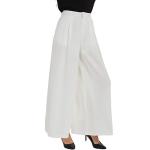 Beige Karo Atmungsaktive Palazzo-Hosen aus Polyester für Damen Größe L 