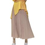 Khakifarbene Unifarbene Maxi Chiffonröcke mit Meer-Motiv aus Chiffon für Damen Größe XS für den für den Sommer 