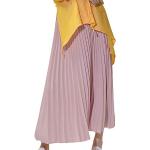 Pinke Unifarbene Maxi Chiffonröcke mit Meer-Motiv aus Chiffon für Damen Größe XS für den für den Sommer 