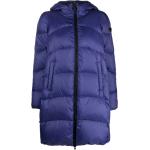 Cobaltblaue Wasserdichte Peuterey Maxi Trenchcoats lang mit Kapuze für Damen Größe M für den für den Herbst 