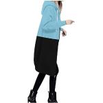 Hellblaue Y2K Wasserdichte Mini Damencardigans aus Leinen Größe S für den für den Herbst 