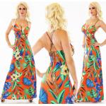 Orange Blumenmuster Maxi Sommerkleider für Damen Tall für Partys für den für den Sommer 