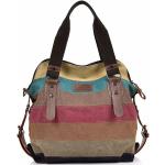 Bunte Hobo Bags aus Canvas mit Außentaschen für Damen 