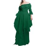 Grüne Bestickte Maxi Mittelalterkleider für Damen 