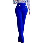 Royalblaue Unifarbene Sexy Atmungsaktive Baggy-Pants & Baggy-Hosen aus Polyester für Damen Größe M 