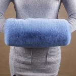 Blaue Winterhandschuhe aus Pelz für Damen Einheitsgröße 