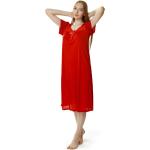 Ziegelrote Kurzärmelige Damennachthemden aus Viskose Größe XXL für den für den Sommer 