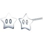 Silberne Sterne Sternohrstecker aus Stoff für Damen für Partys 